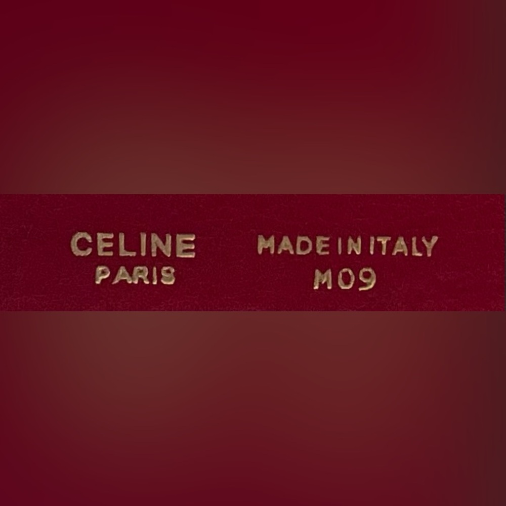 Celine Authentic Vintage Cranberry Leather Compact Wallet - Picture 7 of 15